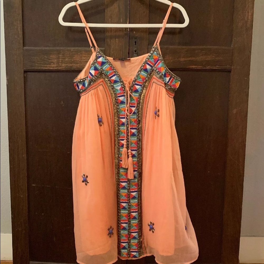 Boston Proper Embellished Tank Dress